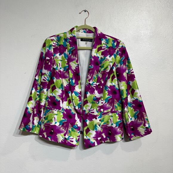 Kasper Floral Blazer Sz 8 - Picture 3 of 13